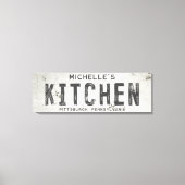 Rustikales modernes Bauernhaus Küche & City Long Leinwanddruck (Vorderseite)