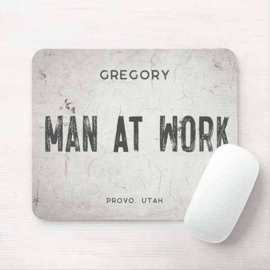 Rustikales, modernes Bauernhaus männlicher Name St Mousepad (Mit Mouse)