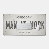 Rustikales, modernes Bauernhaus männlicher Name St Schreibtischunterlage (Tastatur & Maus)