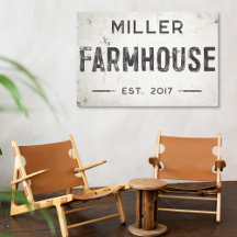 Rustikales, modernes Bauernhaus Zeichen
