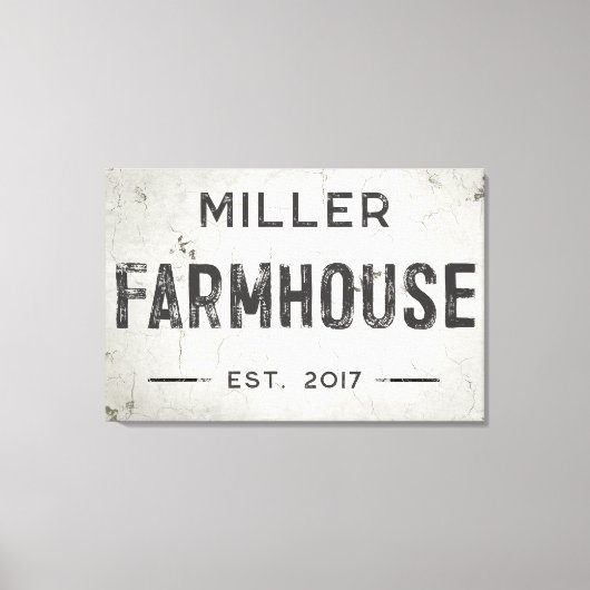 Rustikales, modernes Bauernhaus Zeichen Leinwanddruck (Vorderseite)