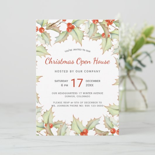 Rustikales, modernes, blumengeschmücktes Weihnacht (Stehend Vorderseite)