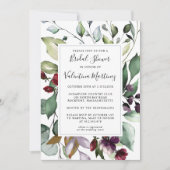 Rustikales modernes botanisches Brautparty Einladung (Vorderseite)