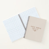 Rustikales modernes botanisches Personalisiertes G Notizblock (Innenseite)