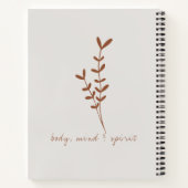 Rustikales modernes botanisches Personalisiertes G Notizblock (Rückseite)