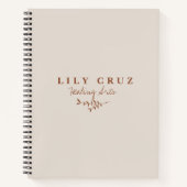 Rustikales modernes botanisches Personalisiertes G Notizblock (Vorderseite)