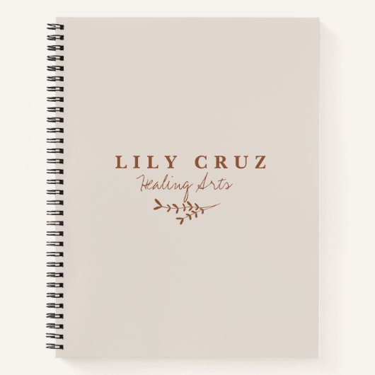 Rustikales modernes botanisches Personalisiertes G Notizblock (Vorderseite)