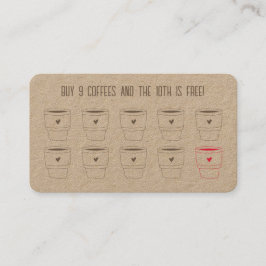 Rustikales modernes Café mit Minimalistischem Kaff Treuekarte