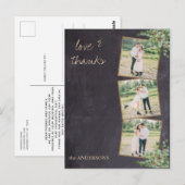 Rustikales modernes Chalkboard Foto Hochzeit Viele Postkarte (Vorne/Hinten)