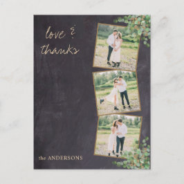 Rustikales modernes Chalkboard Foto Hochzeit Viele Postkarte