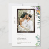 Rustikales, modernes Foto Einladung (Vorderseite)