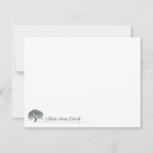 Rustikales, modernes Green Willow Tree Logo Person Mitteilungskarte (Vorderseite)