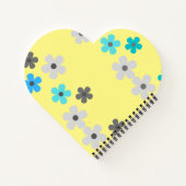 Rustikales, modernes Herz-Blumen-Spiral-Notebook Notizblock (Rückseite)