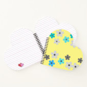 Rustikales, modernes Herz-Blumen-Spiral-Notebook Notizblock (Innenseite)