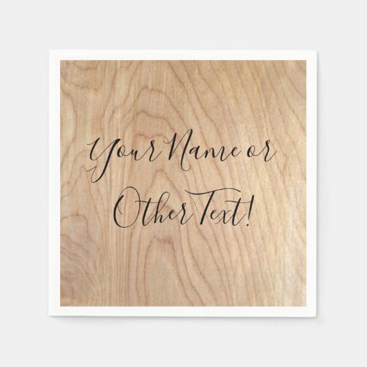 Rustikales, modernes Holzmuster Serviette (Vorderseite)
