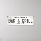 Rustikales modernes Industriehaus Bar Long Leinwanddruck (Vorderseite)