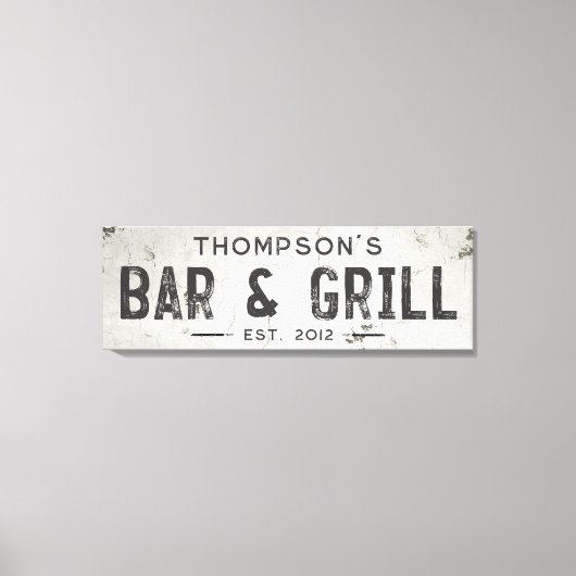 Rustikales modernes Industriehaus Bar Long Leinwanddruck (Vorderseite)