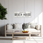 Rustikales modernes Industriehaus Beach House Leinwanddruck<br><div class="desc">Entspannen Sie in unserem großzügig angelegten Strandschild mit Leinwand, wo zeitloser Charme und moderne Ästhetik auf dem Bauernhof vereint werden. Dieses Kunstwerk verbindet mühelos rustikale Eleganz mit einem industriellen Vorsprung, mit einem zerrissenen und bedrängten Hintergrund aus weißem Imitat, der durch das Zerkleinern von Farben und verwitterten Texturen ein geschichtliches Gefühl...</div>