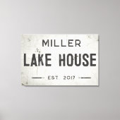 Rustikales modernes Industriehaus Seehaus Leinwanddruck (Vorderseite)