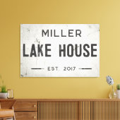 Rustikales modernes Industriehaus Seehaus Leinwanddruck (Insitu (Wohnzimmer))