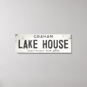 Rustikales modernes Industriehaus Seehaus Stadt Leinwanddruck (Vorderseite)