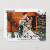 Rustikales, modernes Kalligrafie-Skript Vielen Dan Postkarte (Vorne/Hinten)