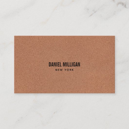 Rustikales modernes Korkgewerbe Visitenkarte (Vorderseite)