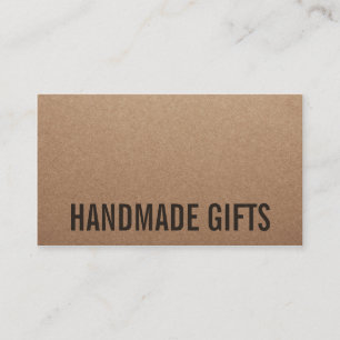 Rustikales, modernes Kraftpapier, handgefertigt Visitenkarte
