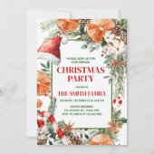 Rustikales, modernes Orange Citrus Weihnachtsgebäc Einladung (Vorderseite)