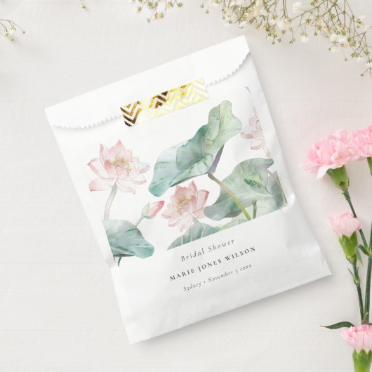 Rustikales, modernes Pastell Blush Wasserlilie Bra Geschenktütchen (Versiegelt)