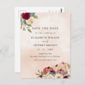 Rustikales, modernes Pumpkins Land fällt Save the  Postkarte (Vorne/Hinten)