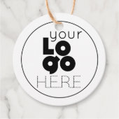 Rustikales, modernes Round-Business-Logo, Kraft-Ha Geschenkanhänger (Vorderseite)