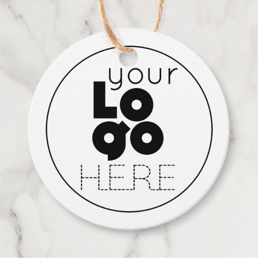 Rustikales, modernes Round-Business-Logo, Kraft-Ha Geschenkanhänger (Vorderseite)