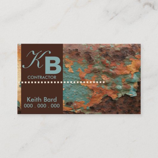 Rustikales modernes visitenkarte (Vorderseite)