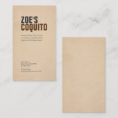 Rustikales modernes visitenkarte (Vorne/Hinten)