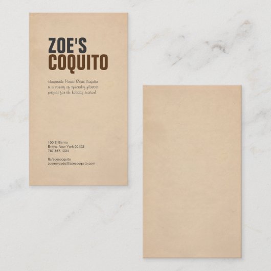 Rustikales modernes visitenkarte (Vorne/Hinten)