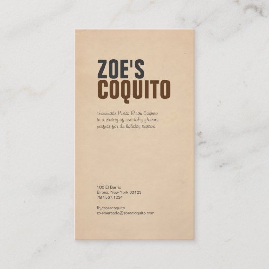 Rustikales modernes visitenkarte (Vorderseite)