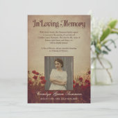 Rustikales Mohnfeld im benutzerdefinierten Memory- Ankündigung (Stehend Vorderseite)