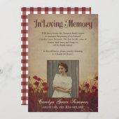 Rustikales Mohnfeld im benutzerdefinierten Memory- Ankündigung (Vorne/Hinten)