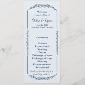 Rustikales Monchrome Floral Wedding Programm (Vorderseite)