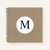 Rustikales Monogram-Notebook Notizblock (Vorderseite)