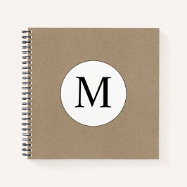 Rustikales Monogram-Notebook Notizblock
