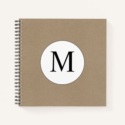 Rustikales Monogram-Notebook Notizblock (Vorderseite)