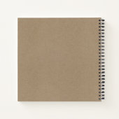 Rustikales Monogram-Notebook Notizblock (Rückseite)