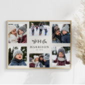 Rustikales Monogramm 6 Foto Sortierfolge Familienn Poster