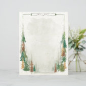 Rustikales Monogramm-Blatt für Wasserfarben (Stehend Vorderseite)