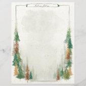 Rustikales Monogramm-Blatt für Wasserfarben (Vorderseite)