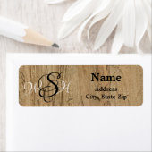 Rustikales Monogramm, braun gestrichen, Holzkornad (Insitu)