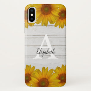 Rustikales Monogramm der Sonnenblume- Case-Mate iPhone Hülle