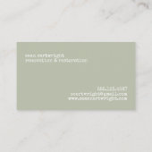 Rustikales Monogramm einfaches Vintages Barnwood Visitenkarte (Rückseite)